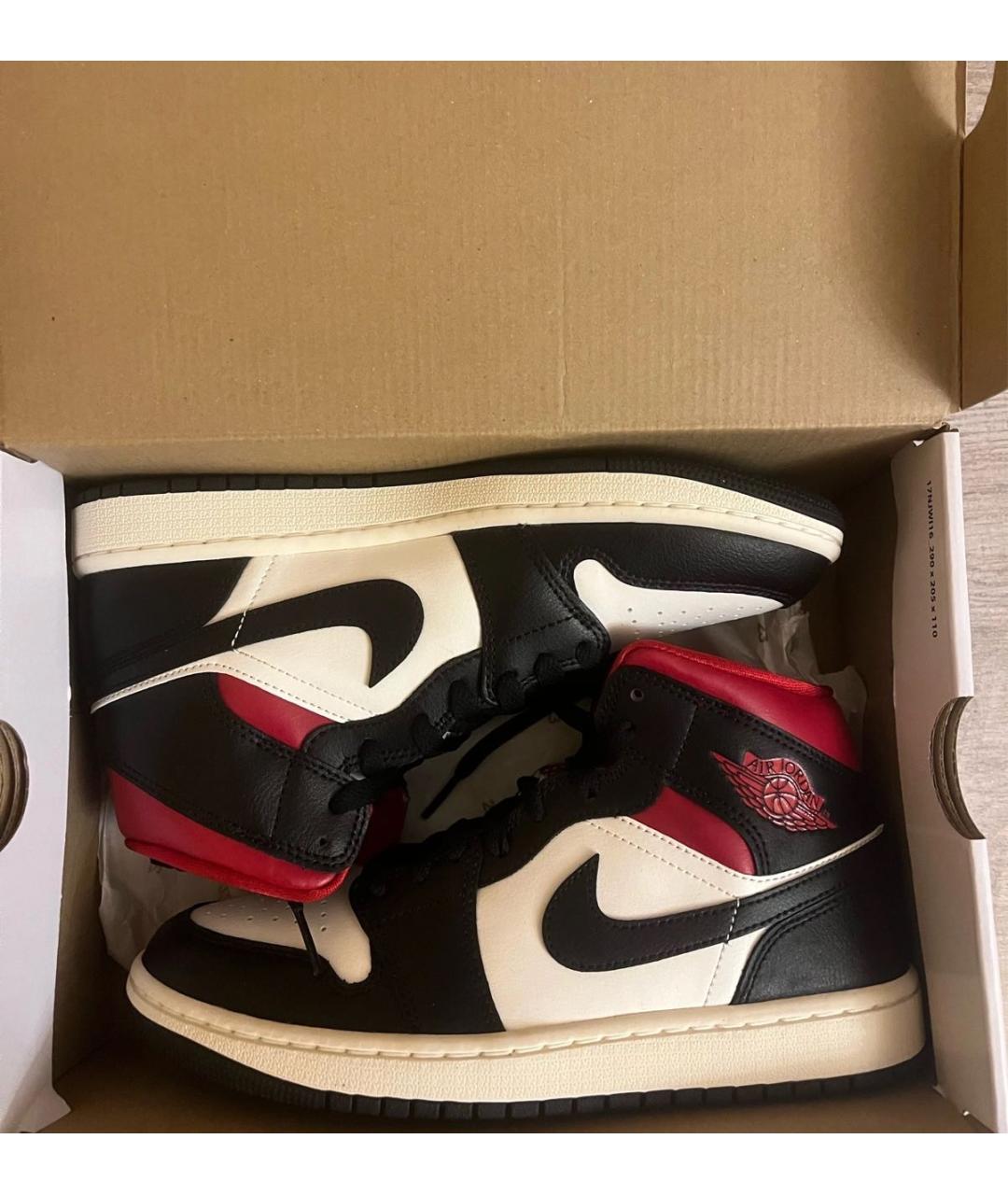 JORDAN Черные кроссовки из искусственной кожи, фото 5