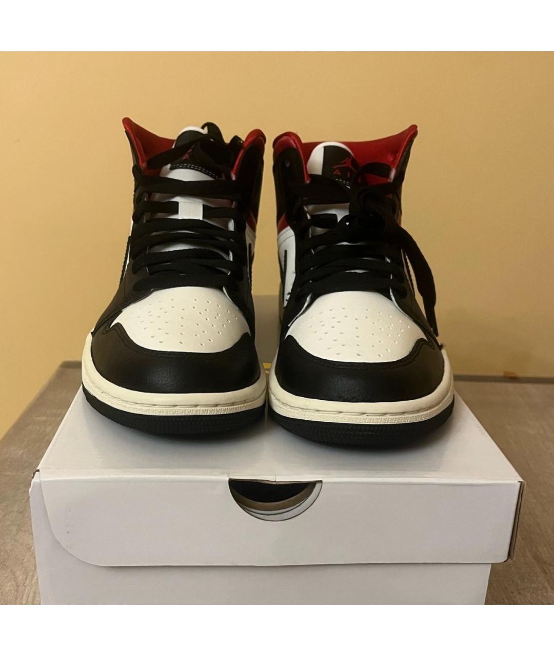 JORDAN Черные кроссовки из искусственной кожи, фото 3