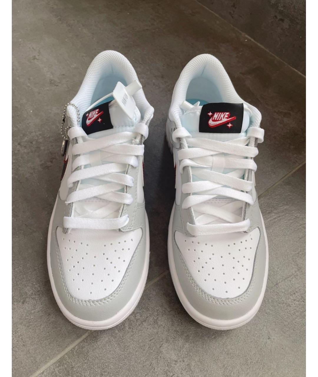 NIKE Серые кроссовки из искусственной кожи, фото 3