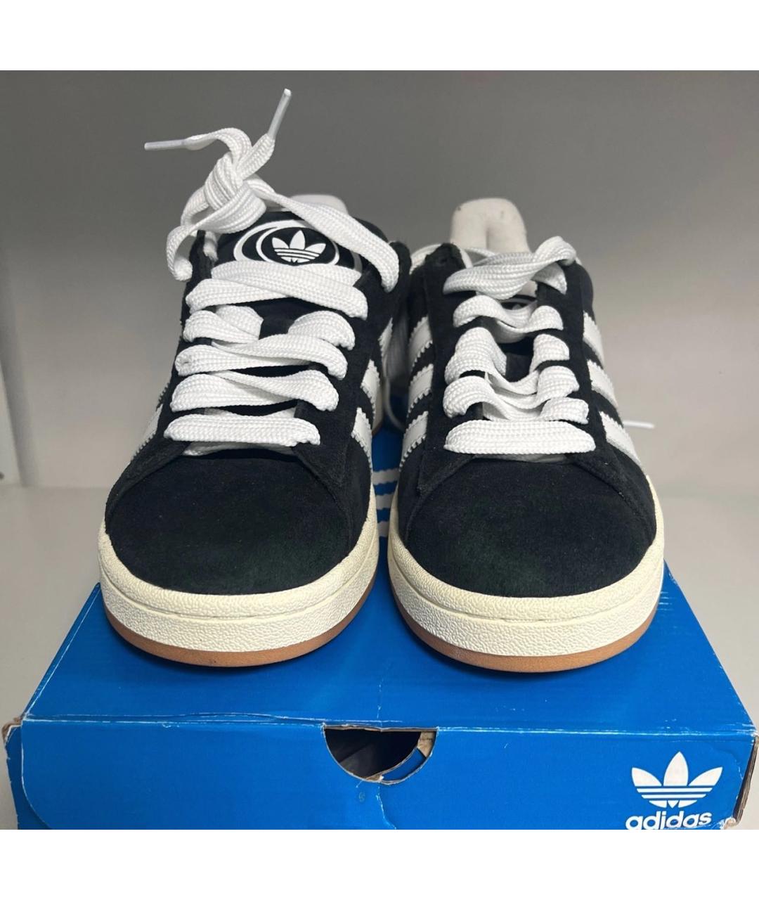 ADIDAS Черные замшевые кеды, фото 3