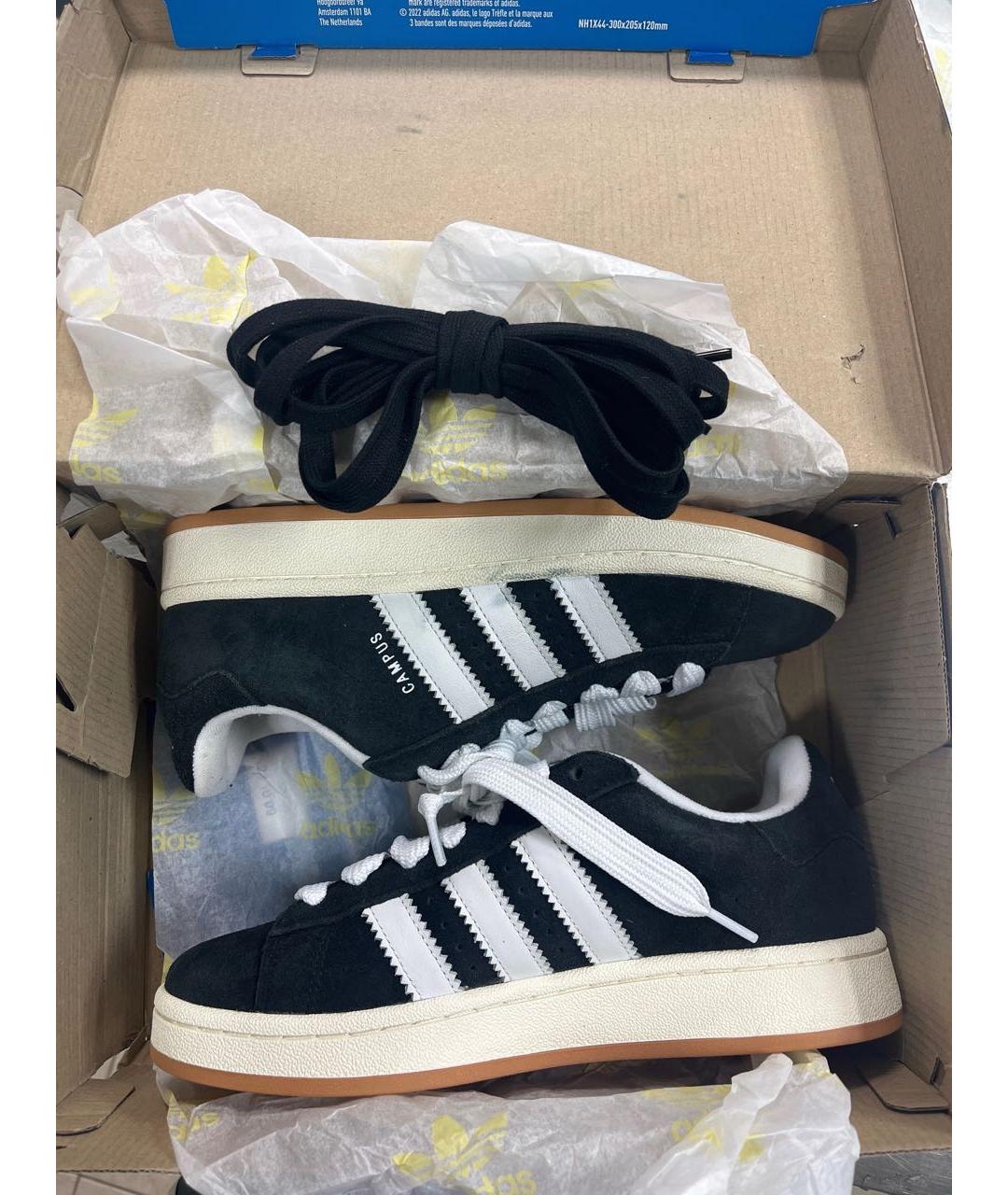 ADIDAS Черные замшевые кеды, фото 5