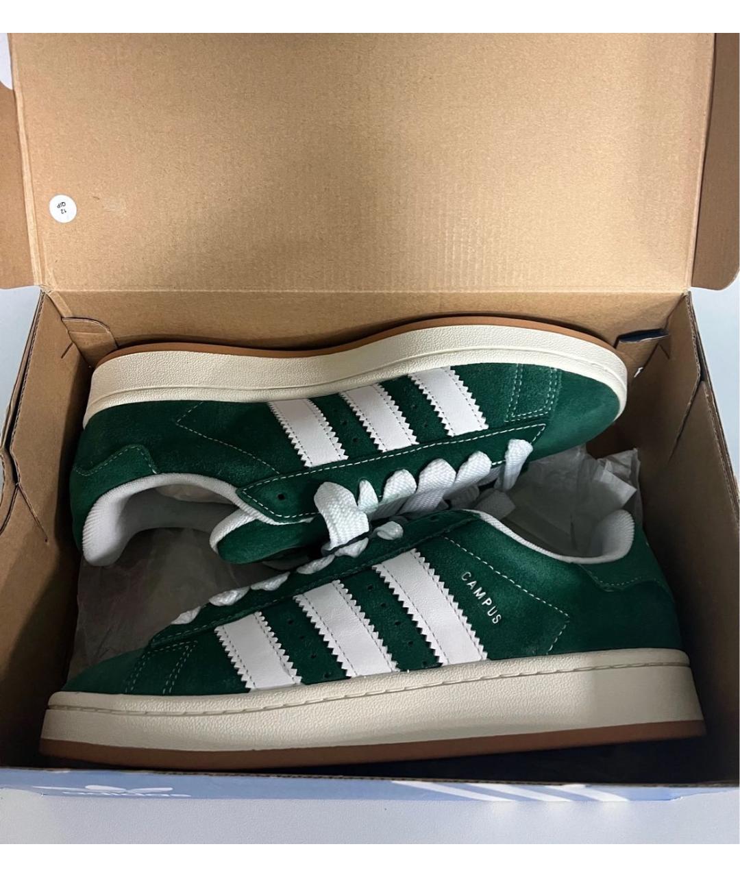 ADIDAS Зеленые замшевые кеды, фото 4