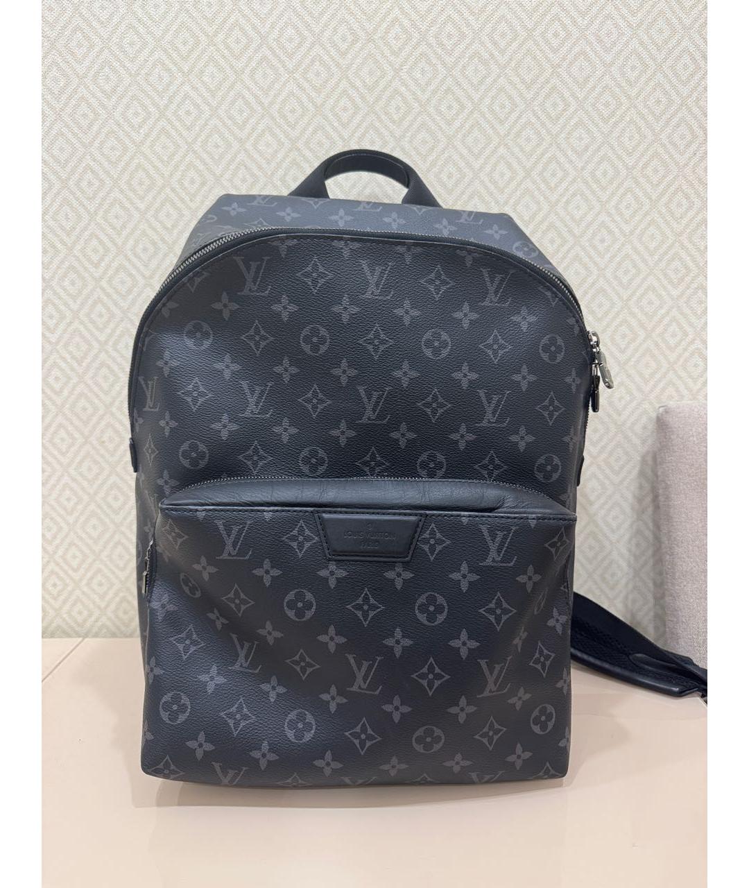 LOUIS VUITTON Черный кожаный рюкзак, фото 8