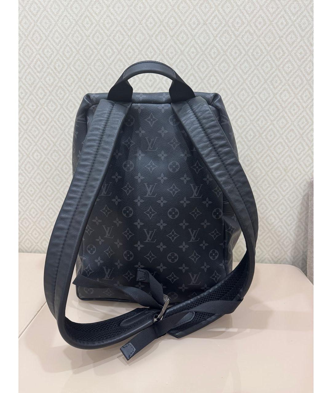 LOUIS VUITTON Черный кожаный рюкзак, фото 3