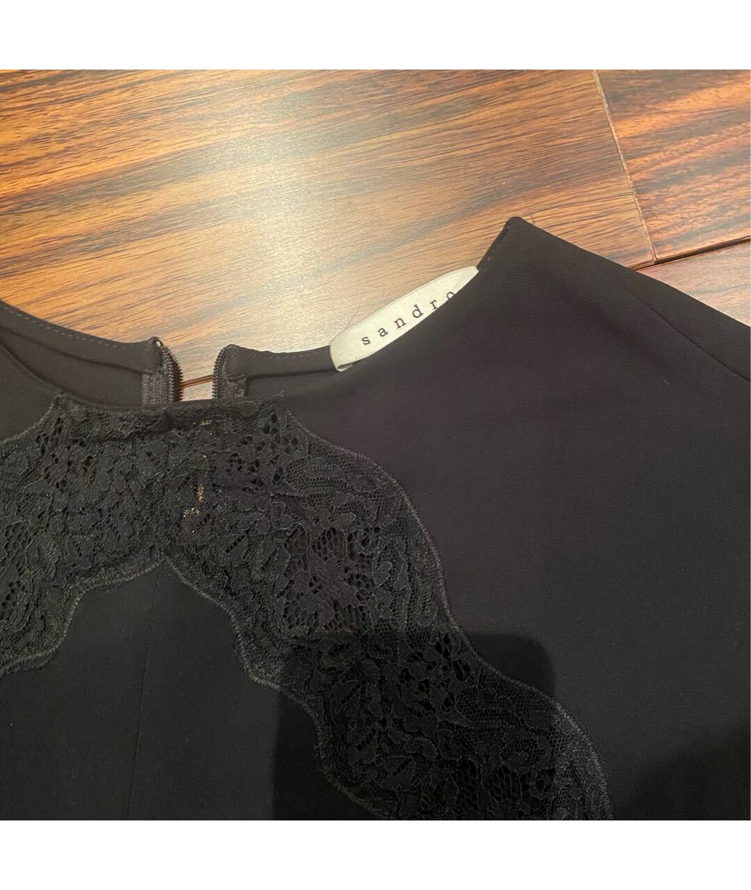 SANDRO Черная полиэстеровая рубашка, фото 2