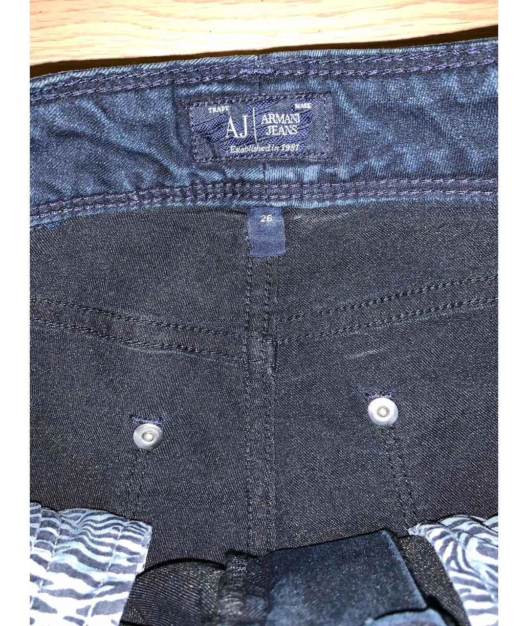 ARMANI JEANS Синие хлопковые джинсы слим, фото 4