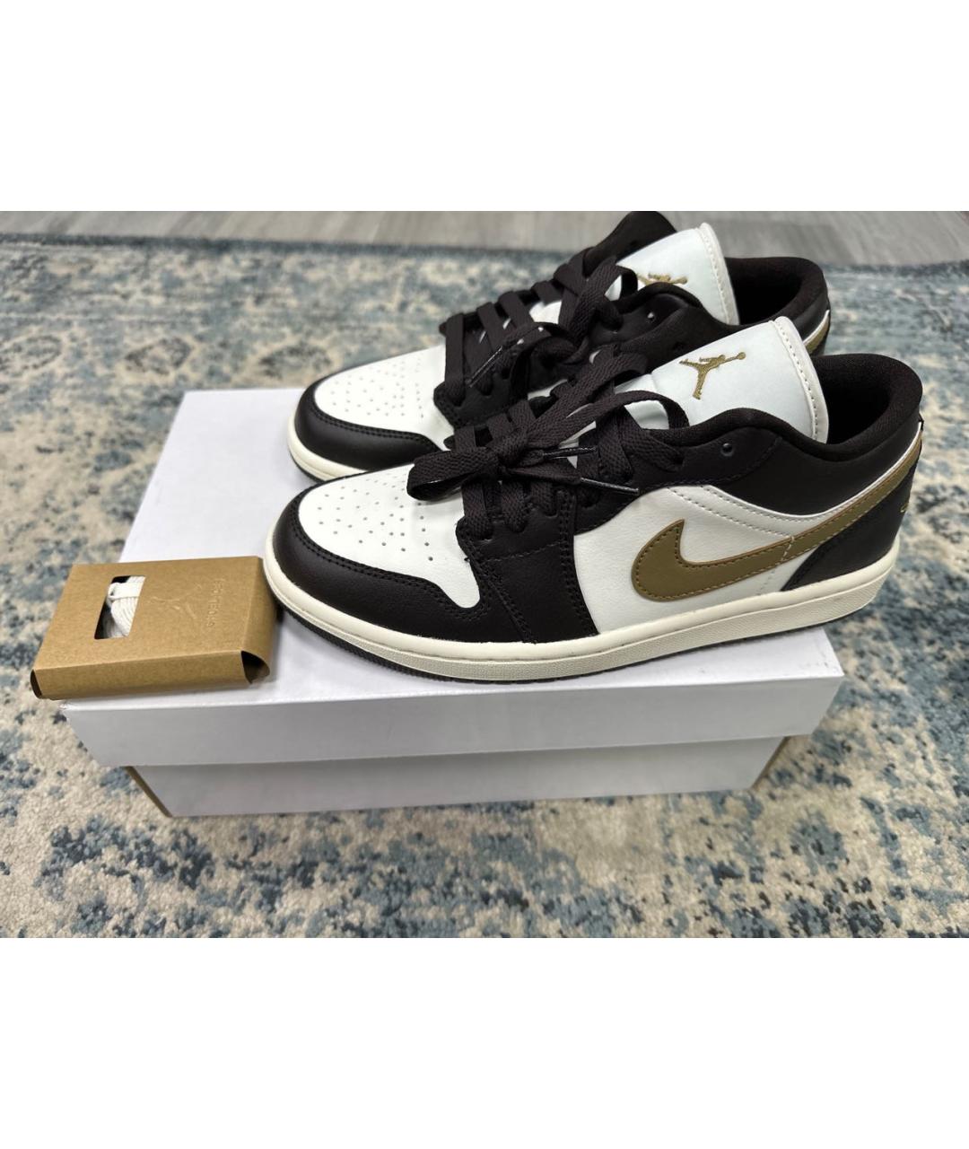 JORDAN Коричневые кожаные кроссовки, фото 3