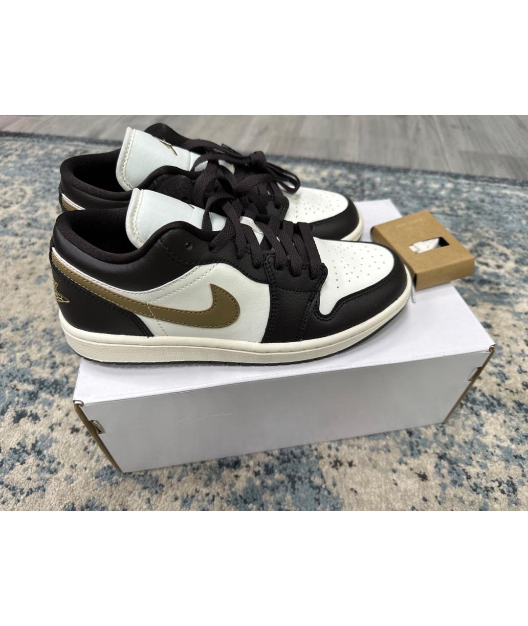 JORDAN Коричневые кожаные кроссовки, фото 5