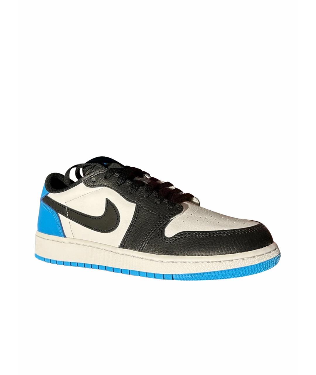 JORDAN Черные кожаные кроссовки, фото 1