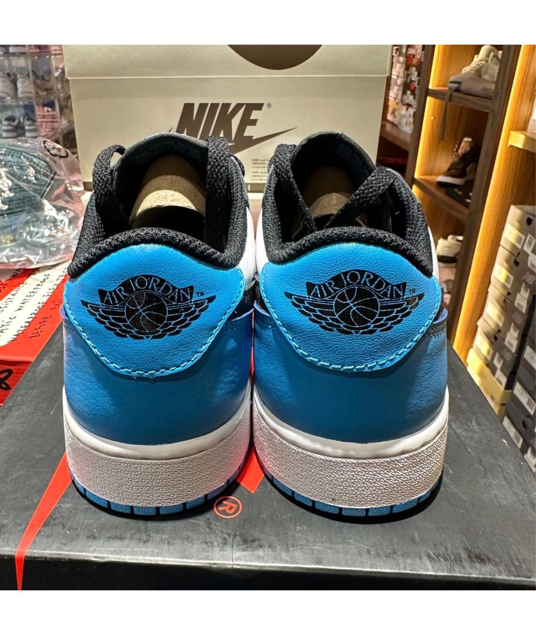 JORDAN Черные кожаные кроссовки, фото 2