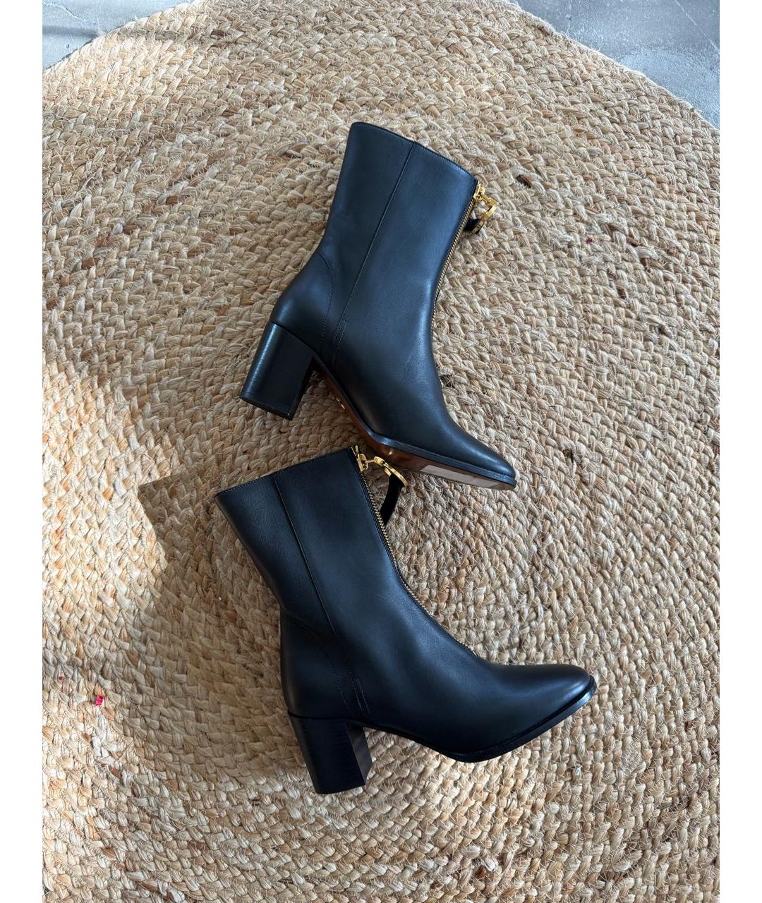 CHRISTIAN DIOR Черные кожаные ботинки, фото 7