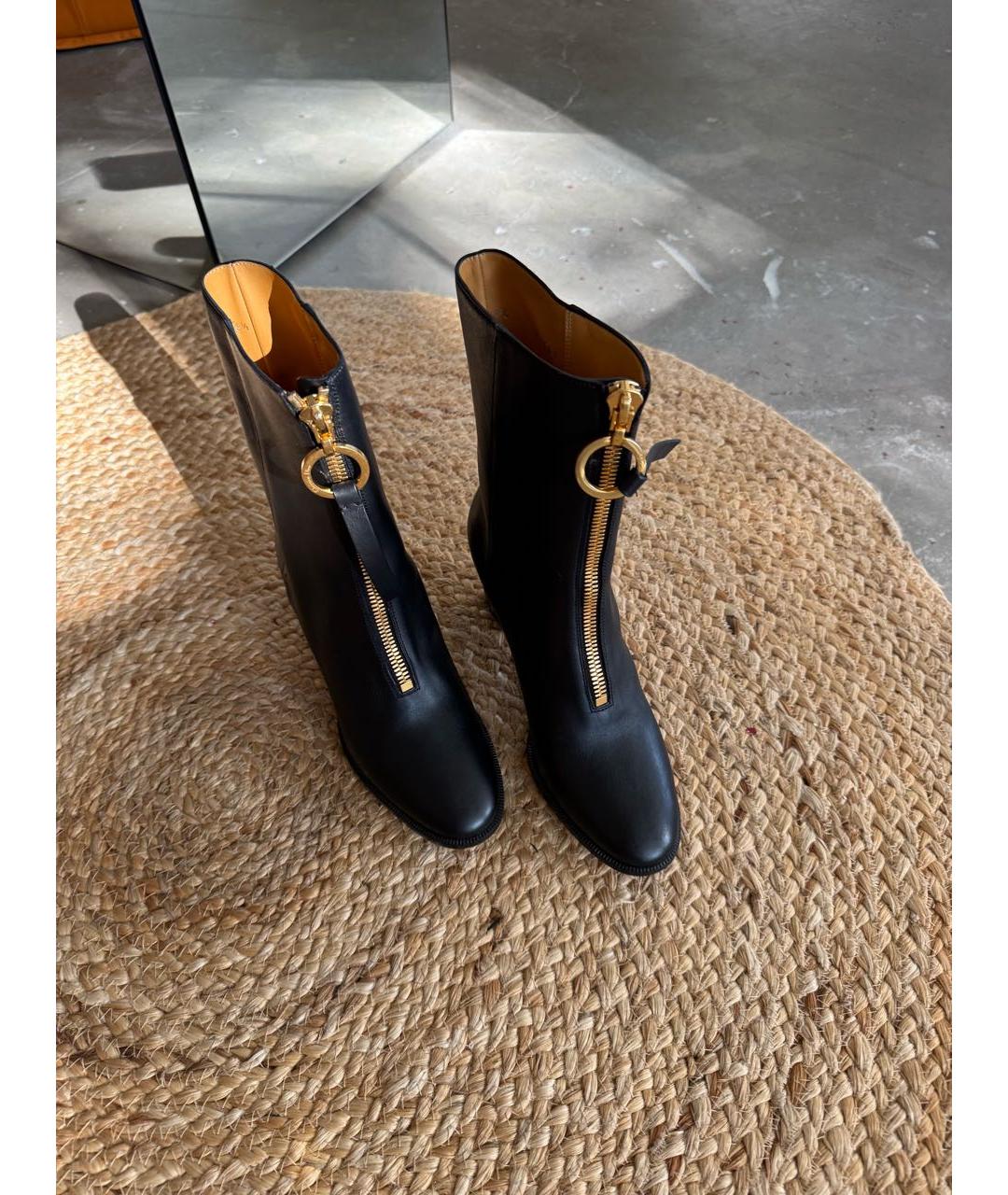 CHRISTIAN DIOR Черные кожаные ботинки, фото 8