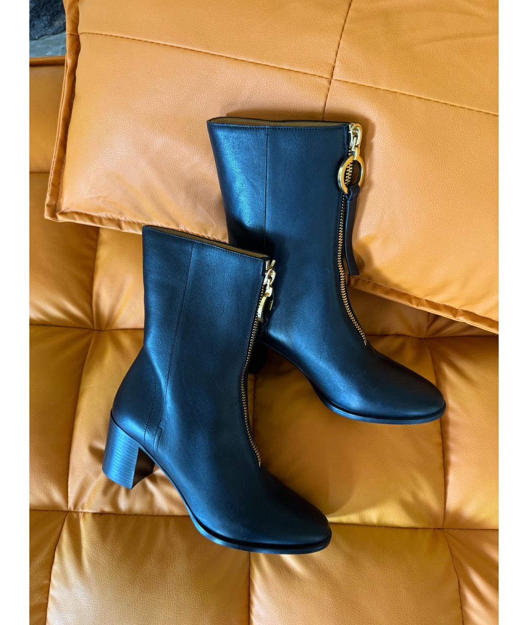 CHRISTIAN DIOR Черные кожаные ботинки, фото 6