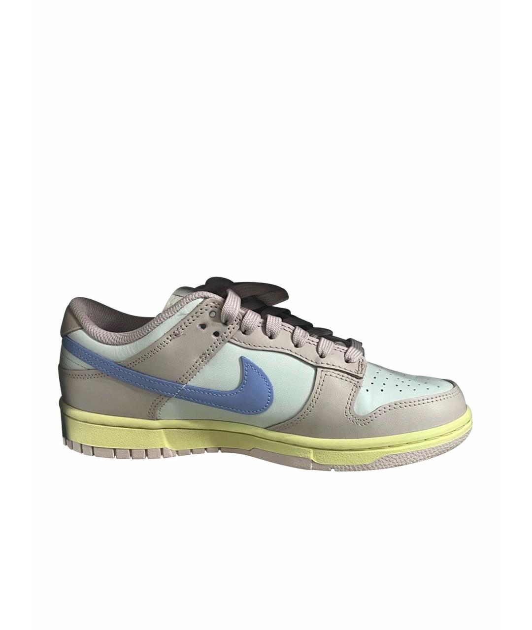 NIKE Бежевые кроссовки из искусственной кожи, фото 2