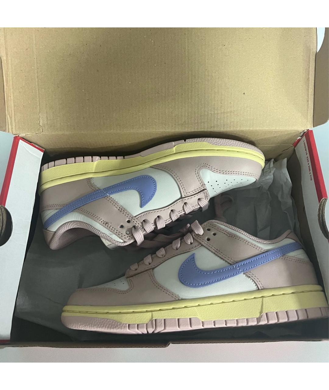 NIKE Бежевые кроссовки из искусственной кожи, фото 5