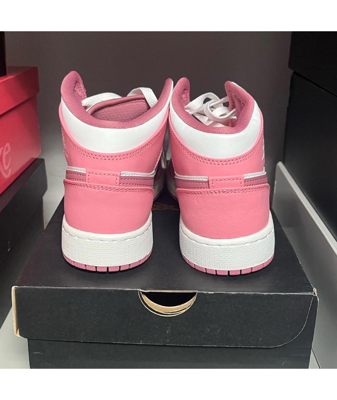 JORDAN Розовые кроссовки из искусственной кожи, фото 2