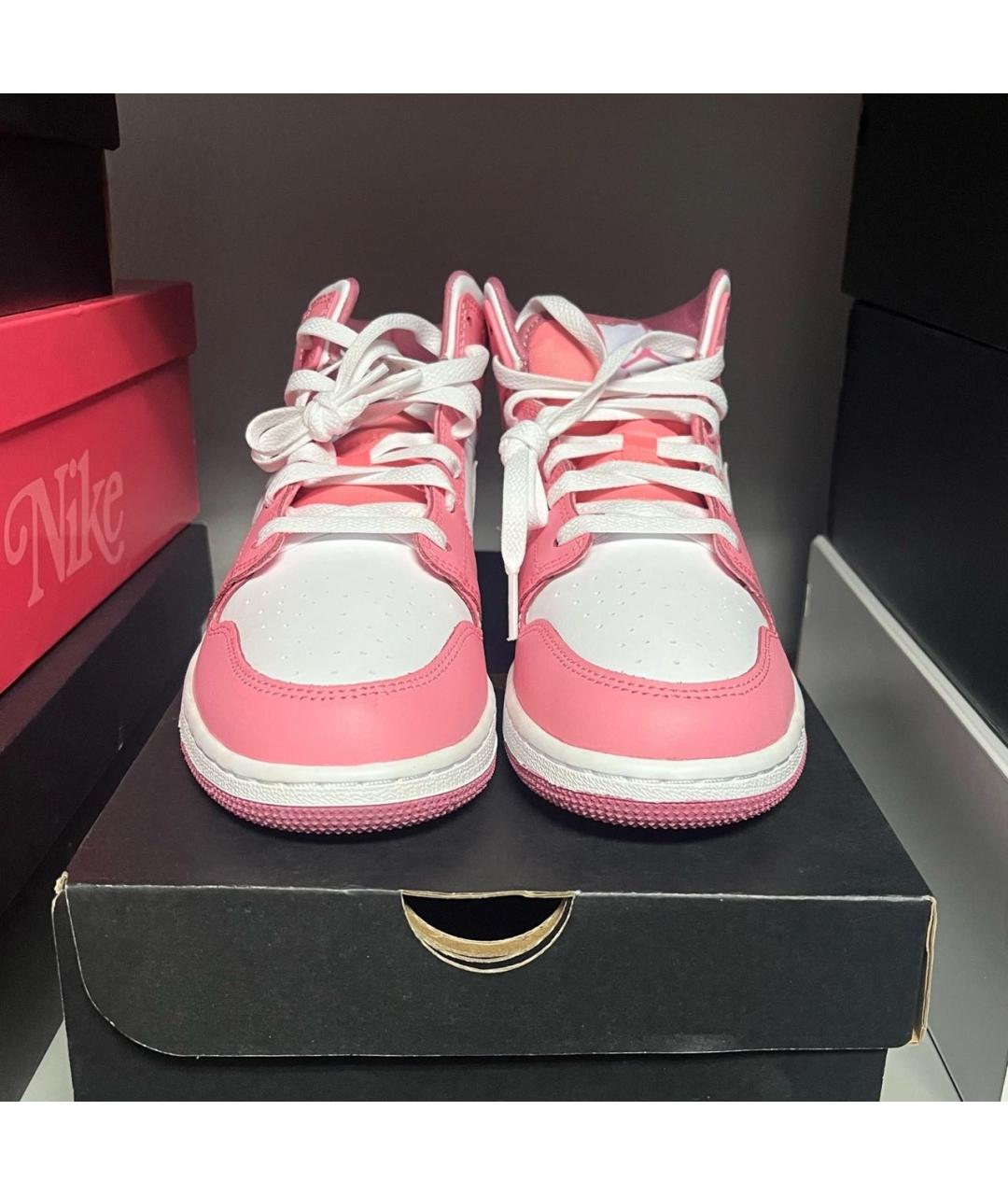 JORDAN Розовые кроссовки из искусственной кожи, фото 4