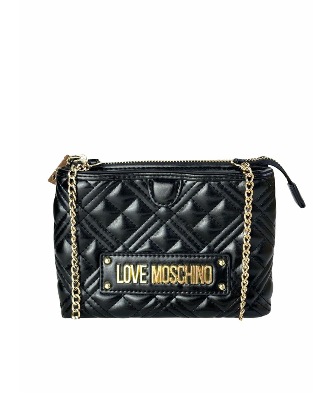 LOVE MOSCHINO Черная сумка через плечо из искусственной кожи, фото 1