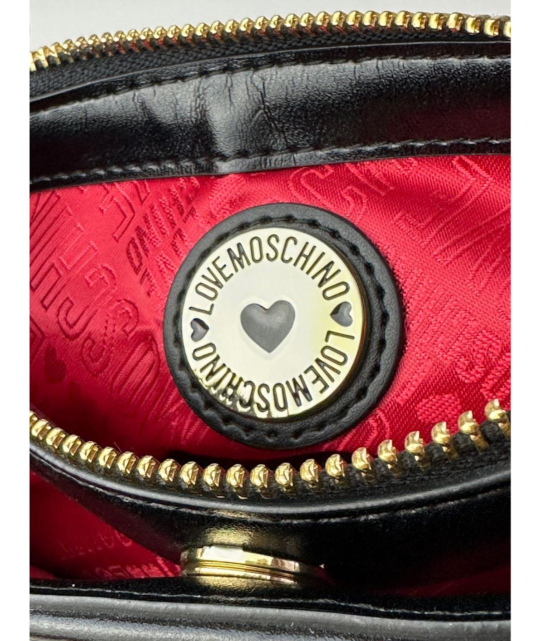 LOVE MOSCHINO Черная сумка через плечо из искусственной кожи, фото 7