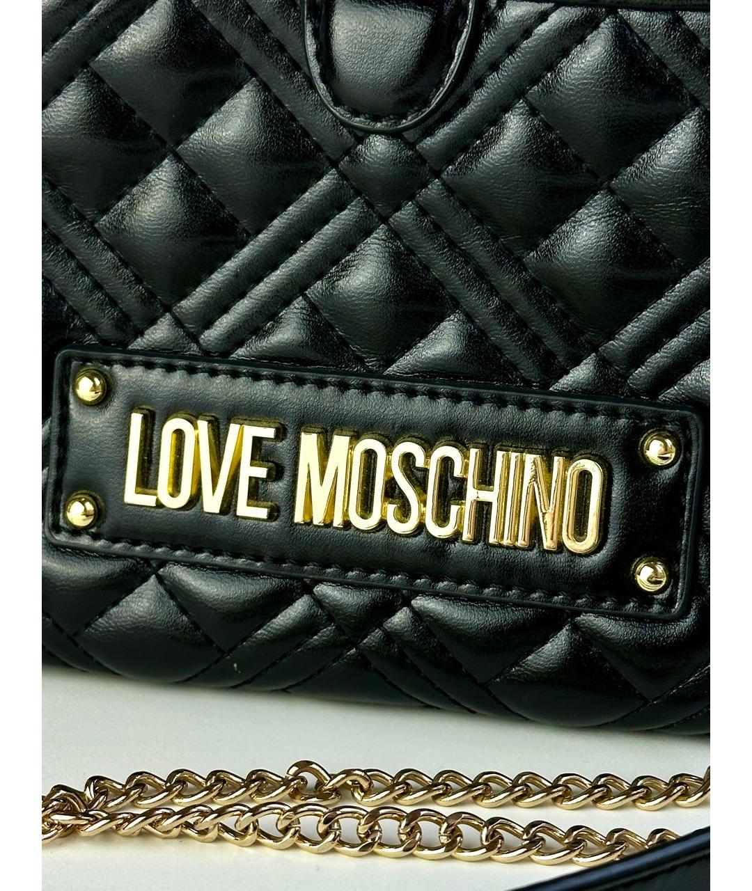 LOVE MOSCHINO Черная сумка через плечо из искусственной кожи, фото 3