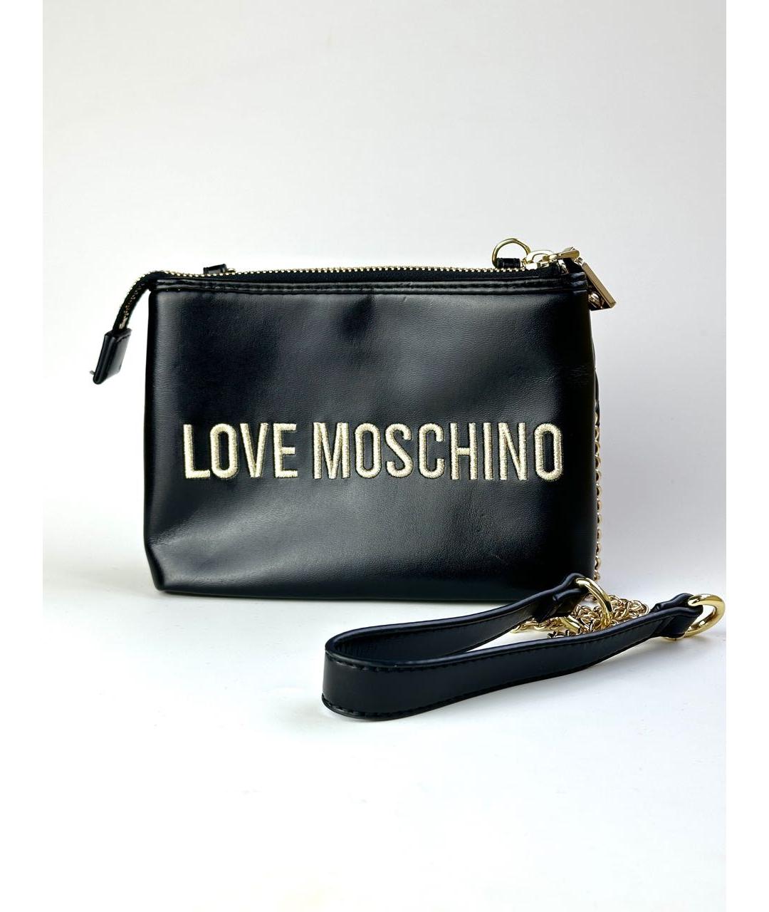 LOVE MOSCHINO Черная сумка через плечо из искусственной кожи, фото 2