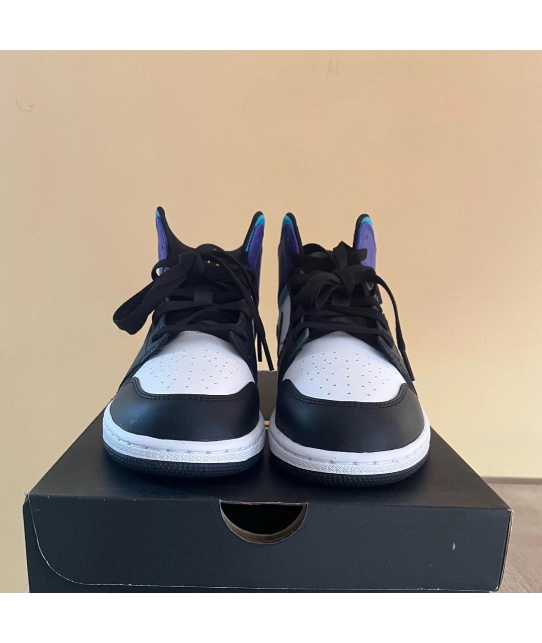 JORDAN Черные кроссовки из искусственной кожи, фото 4