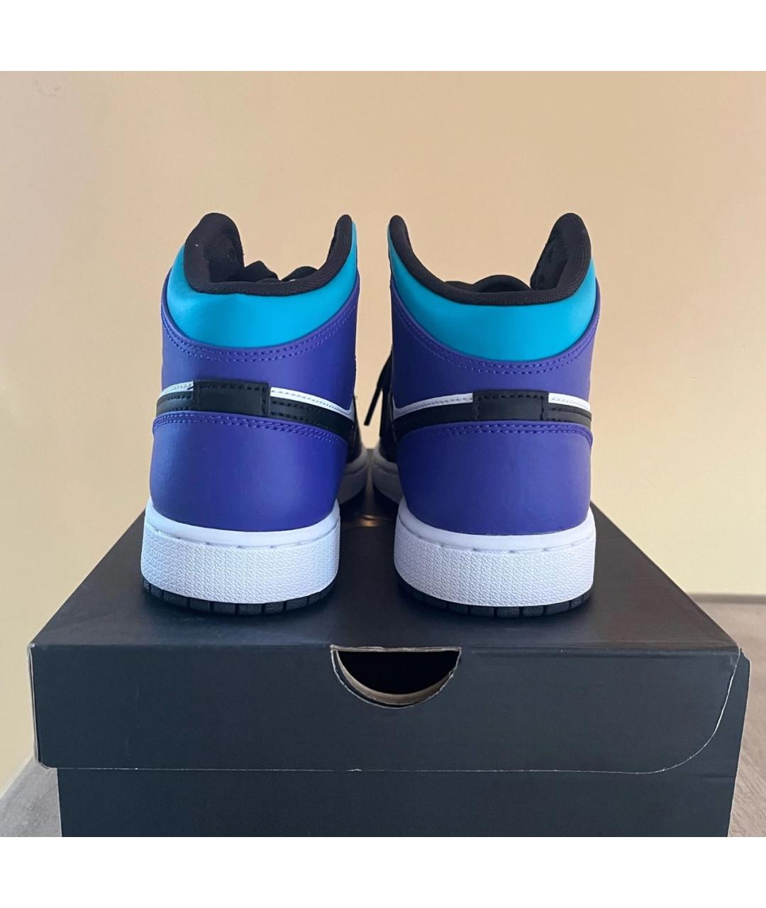 JORDAN Черные кроссовки из искусственной кожи, фото 2