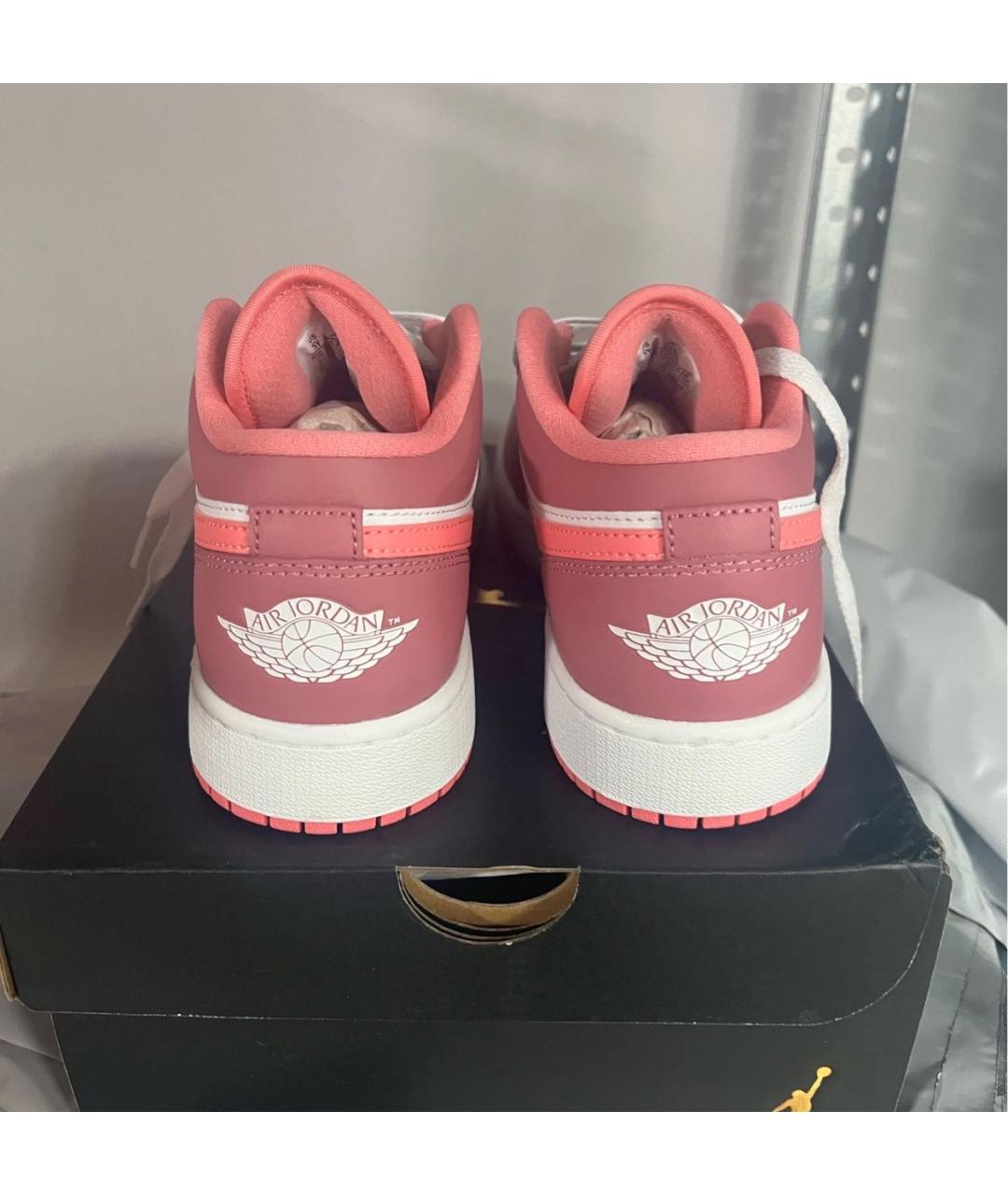 JORDAN Розовые кроссовки из искусственной кожи, фото 2