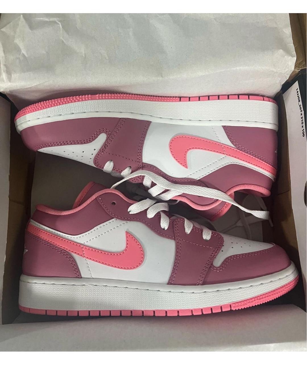 JORDAN Розовые кроссовки из искусственной кожи, фото 3