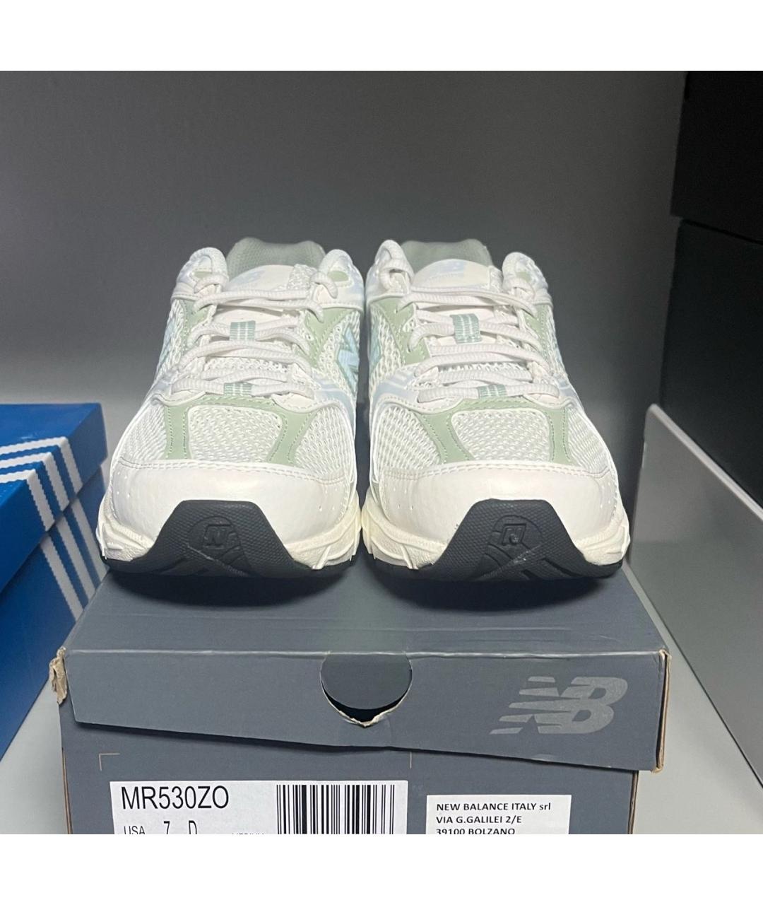 NEW BALANCE Салатовые кроссовки из искусственной кожи, фото 4