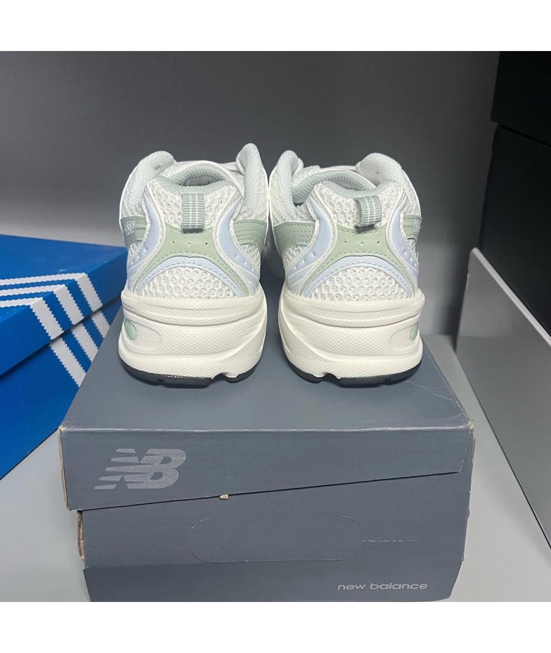 NEW BALANCE Салатовые кроссовки из искусственной кожи, фото 2