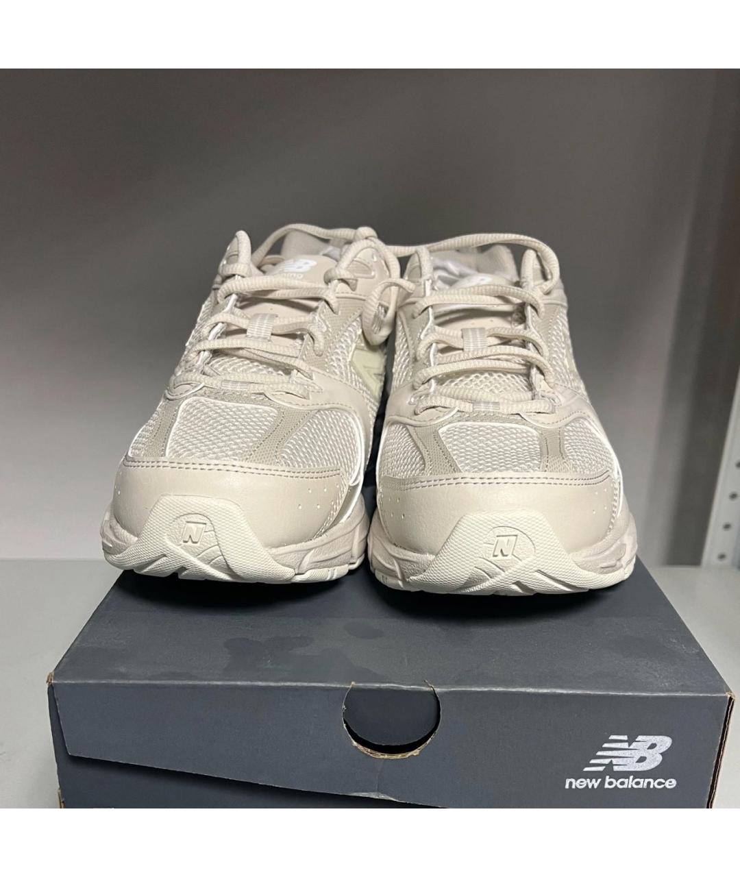 NEW BALANCE Бежевые кроссовки из искусственной кожи, фото 5