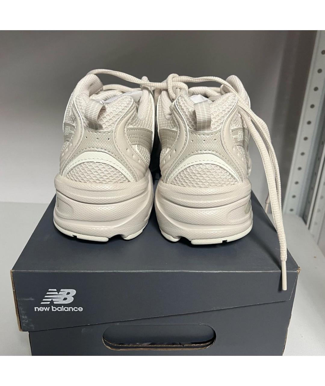 NEW BALANCE Бежевые кроссовки из искусственной кожи, фото 3
