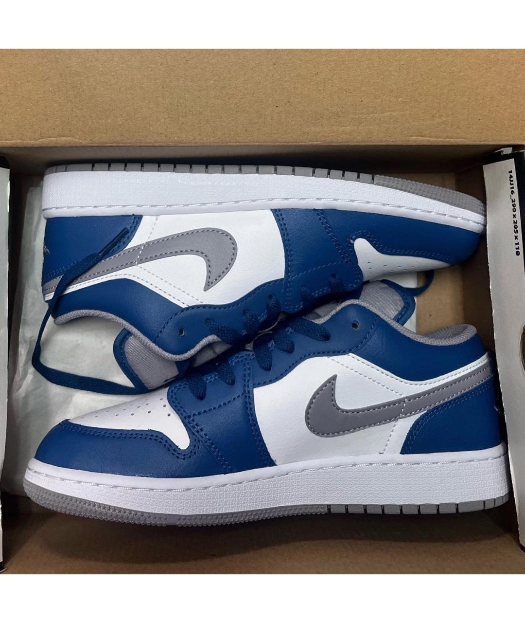 JORDAN Синие кроссовки из искусственной кожи, фото 3