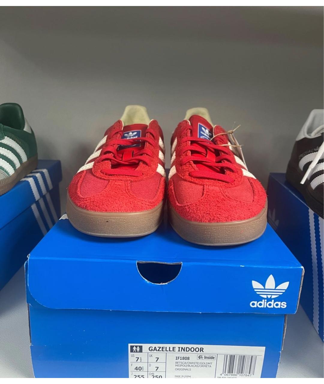ADIDAS Красные замшевые кеды, фото 4