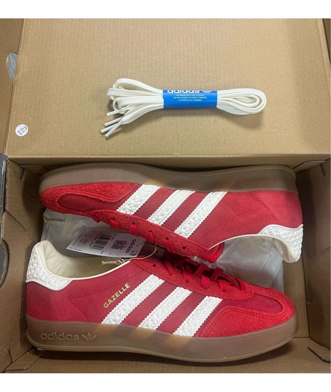 ADIDAS Красные замшевые кеды, фото 3