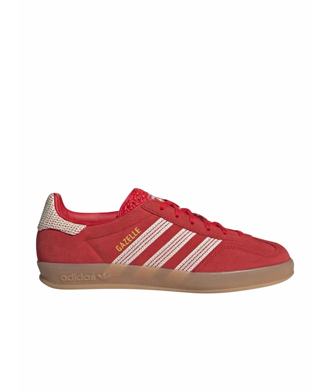 ADIDAS Красные замшевые кеды, фото 1