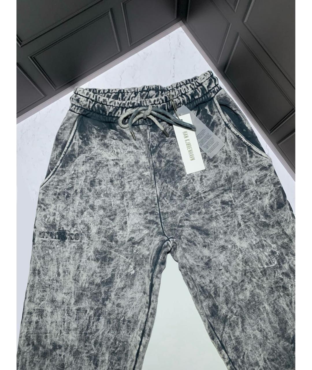 RICK OWENS Серые хлопковые спортивные брюки и шорты, фото 4