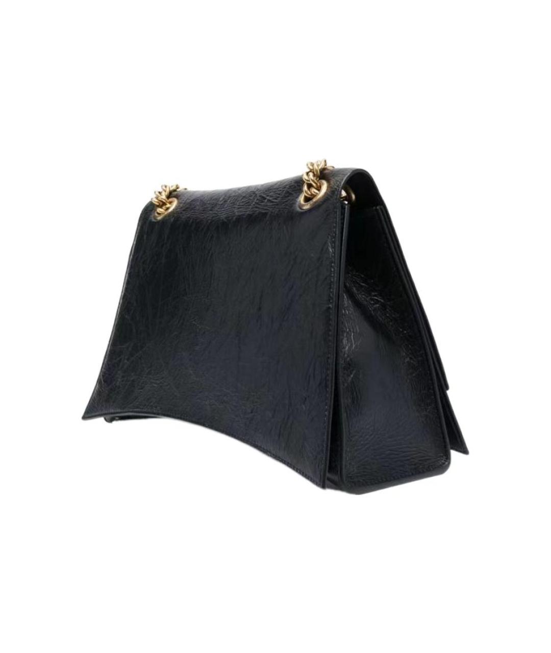 BALENCIAGA Черная кожаная сумка через плечо, фото 3