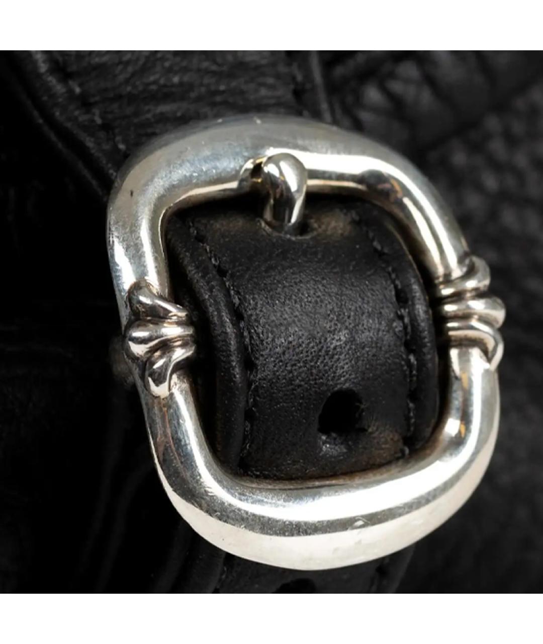 CHROME HEARTS Черная кожаная поясная сумка, фото 6