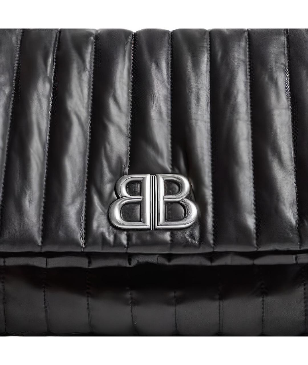 BALENCIAGA Черная кожаная сумка через плечо, фото 7