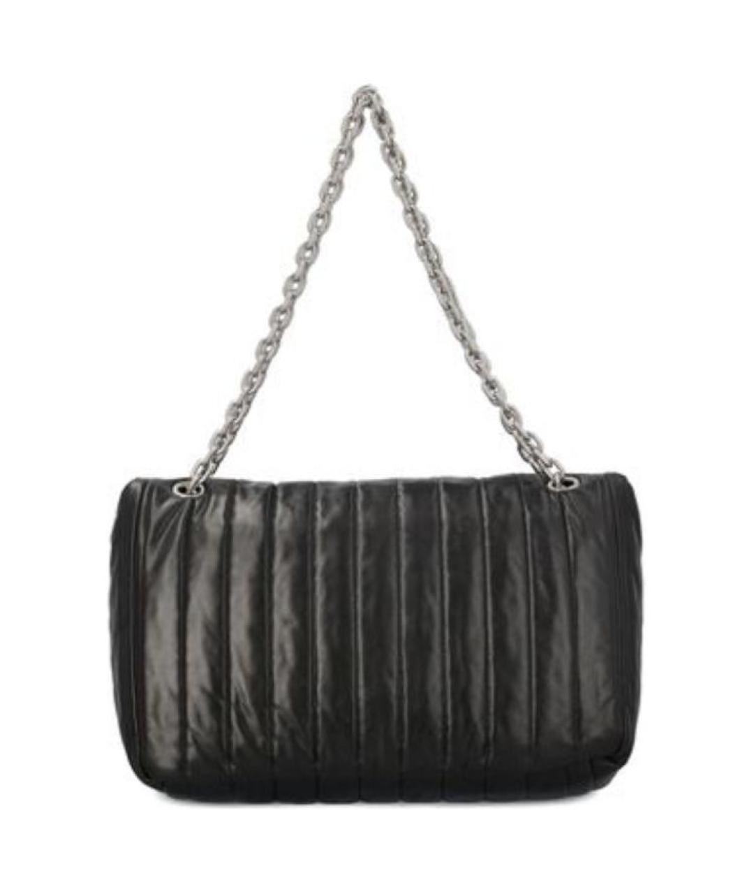 BALENCIAGA Черная кожаная сумка через плечо, фото 5