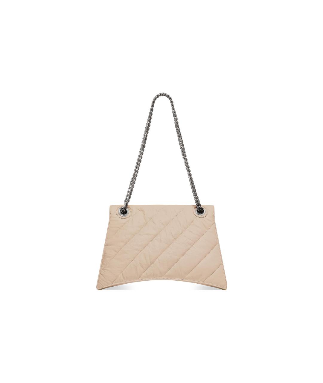 BALENCIAGA Бежевая кожаная сумка через плечо, фото 5