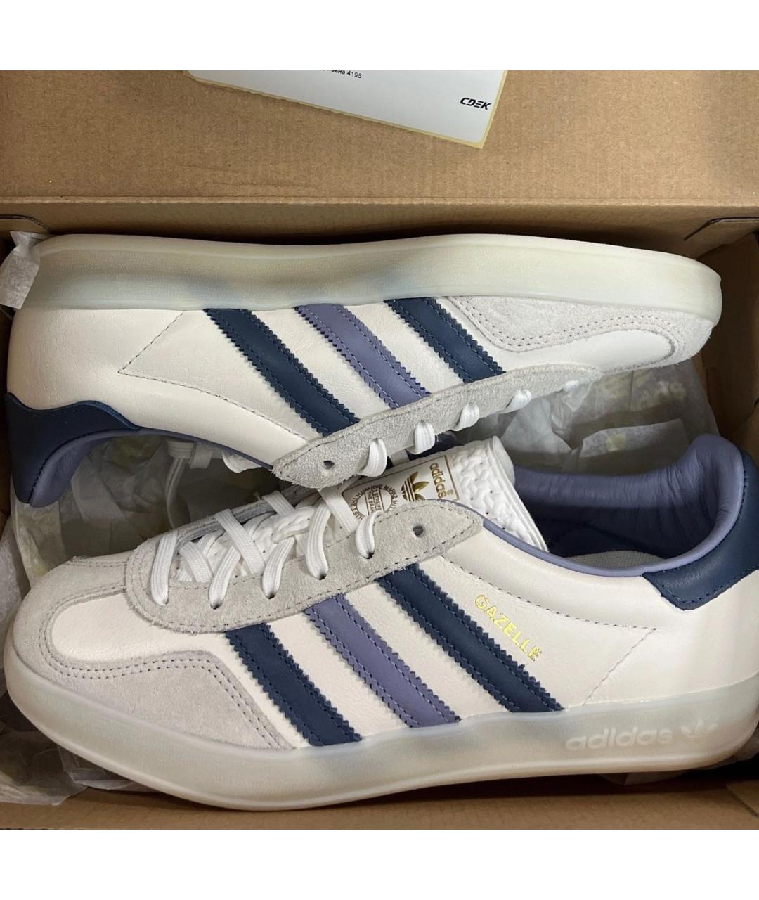 ADIDAS Белые кожаные кеды, фото 4