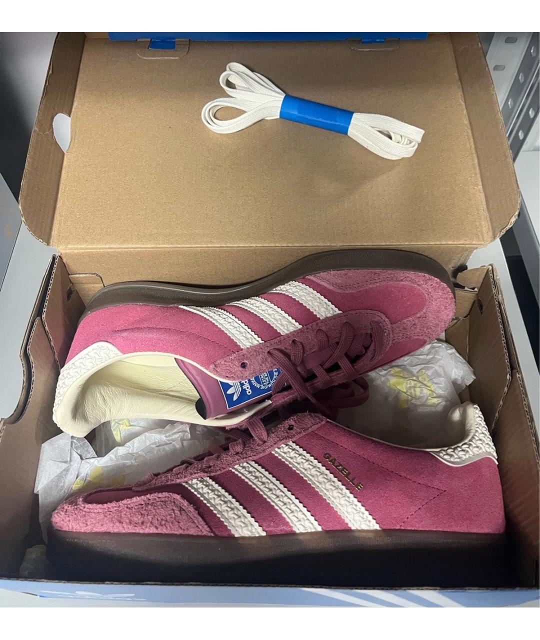 ADIDAS Розовые замшевые кеды, фото 3