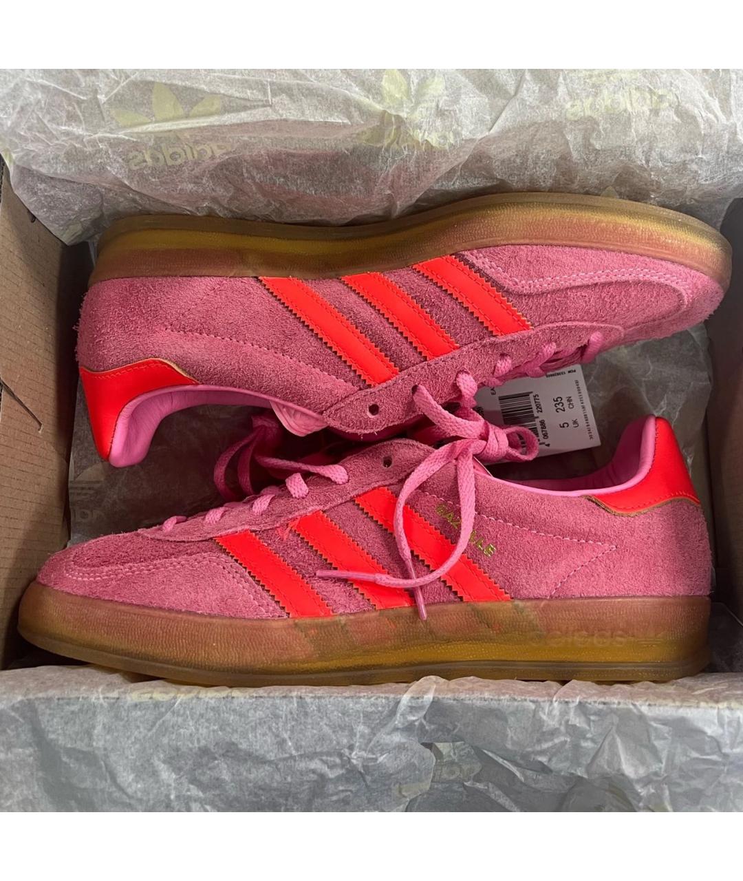 ADIDAS Розовые замшевые кеды, фото 3