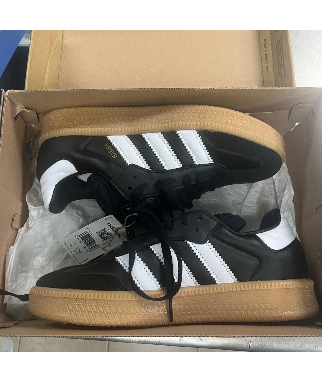 ADIDAS Черные кеды из искусственной кожи, фото 3