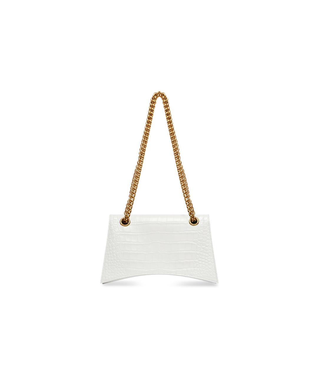 BALENCIAGA Белая кожаная сумка через плечо, фото 4