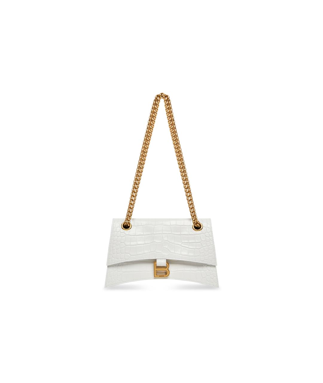 BALENCIAGA Белая кожаная сумка через плечо, фото 8