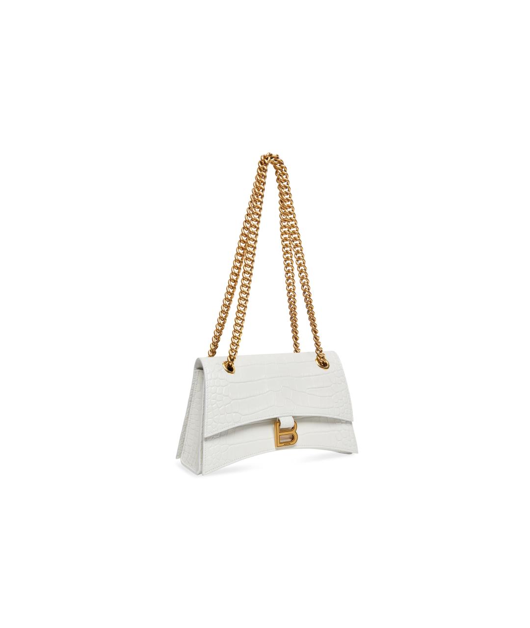 BALENCIAGA Белая кожаная сумка через плечо, фото 2